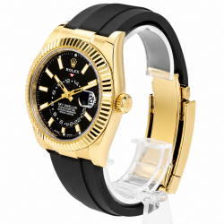 Rolex Sky-Dweller Black Dial 42MM 326238 Oysterflex 18K Wach